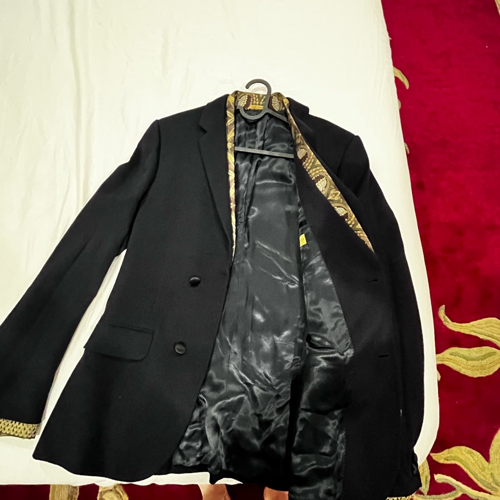 Alexander McQueen Black Double Breasted Suit Jacket